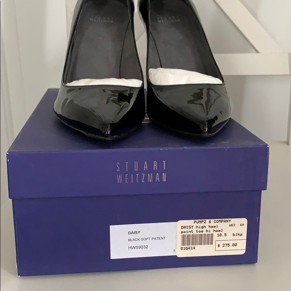 NWT Stuart Weitzman Black Patent Heels Sz 10.5 - Picture 2 of 7